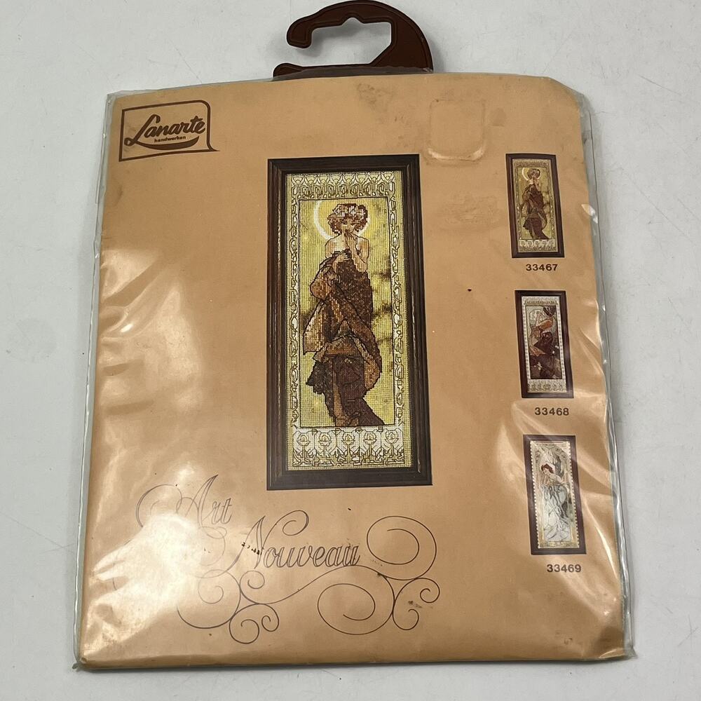 Lanarte Art Nouveau Cross Stitch Kit 33467 Vintage Needlepoint Woman Figure Rare